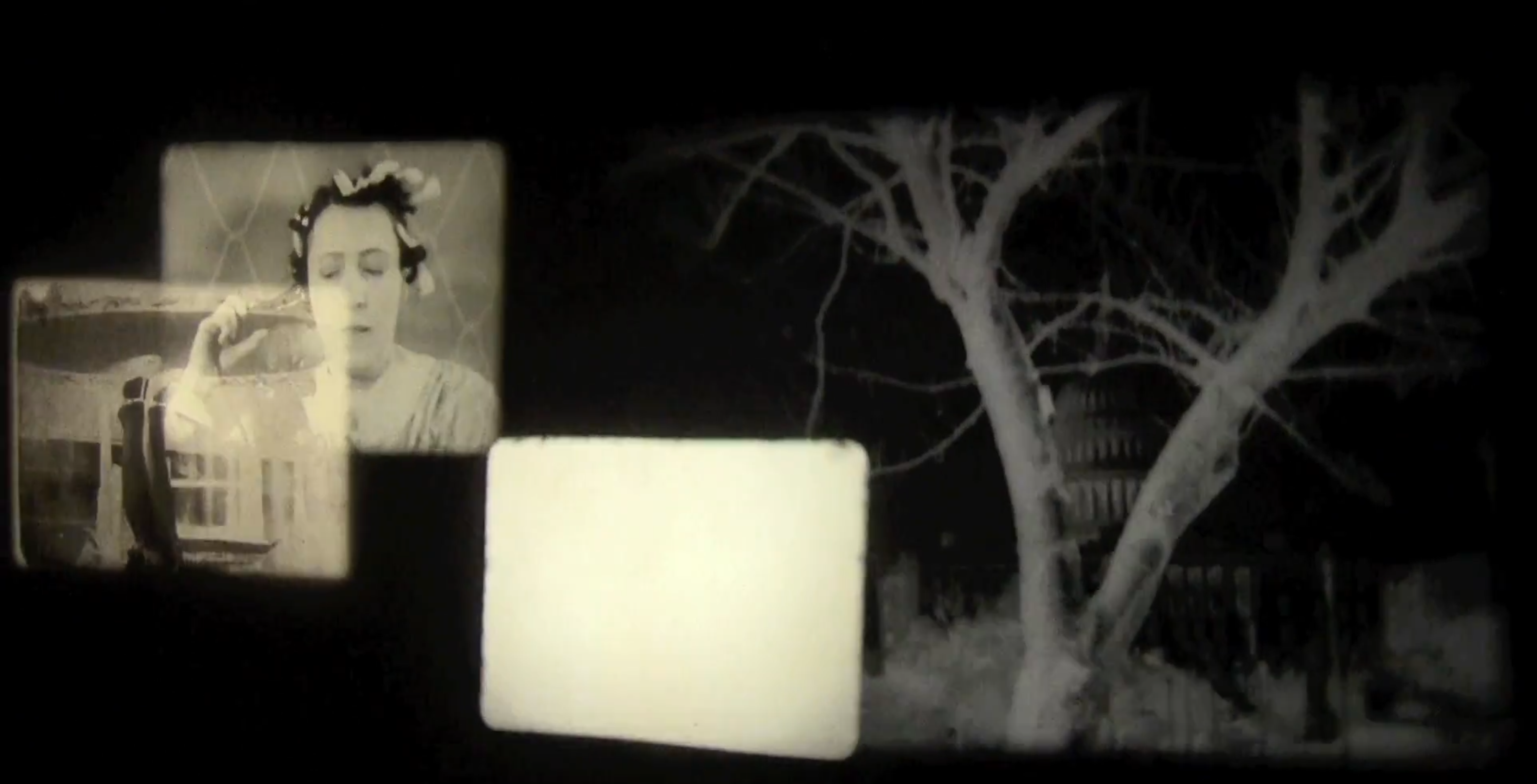 Photo of a multiprojector 16mm film performance